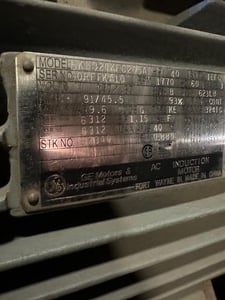 40 HP 1770 RPM General Electric, Frame 324TC, 230/460 Volts, Squirrel Cage, Refurb