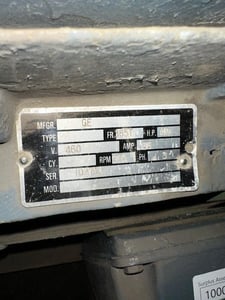 40 HP 900 RPM General Electric, Frame 365T, 460 Volts, Squirrel Cage, Refurb
