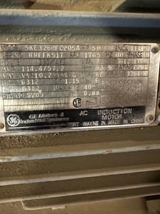 50 HP 1765 RPM General Electric, Frame 326T, 230/460 Volts, Induction Motor, Refurb