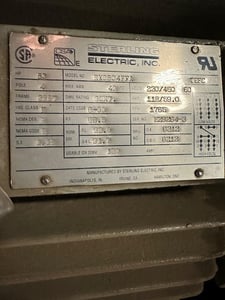 50 HP 1765 RPM Sterling Electric, Frame 325T, 230/460 Volts, Squirrel Cage, electrically OK