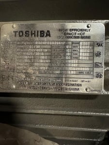 50 HP 1765 RPM Toshiba, Frame 326T, 230/460 Volts, Squirrel Cage, Refurb