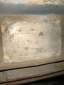 50 HP 1775 RPM General Electric, Frame 365U, 208-220/440 Volts, Squirrel Cage, electrically OK