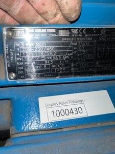 50 HP 1775 RPM WEG, Frame 324/6T, 208-230/460 Volts, Squirrel Cage, electrically OK