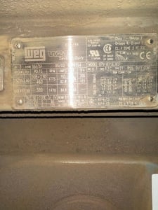 60/75 HP 1775/1470 RPM WEG, Frame 364/5T, 208-230-460 -380 Volts, Multi -Speed, electrically OK
