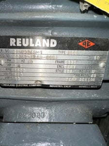 7.5 HP 1800 RPM Reuland, Frame 213T, 460 Volts, Squirrel Cage, Refurb