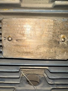 7.5 HP 825 RPM General Electric, Frame 284TZ, 230/460 Volts, Squirrel Cage, electrically OK