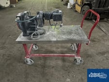 EssentricPumps, Portable Peristaltic Pump, On 2 HP Cart, 460 V. motor, 1370:1 Gearbox