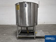 200 gallon Stainless Steel, 42" Diameter x 36" Straight Side, Open Top