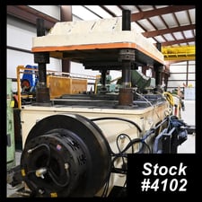 150 Ton, RLM, 4-post cut-off press, 1.5 stroke, 8" adj., 106" x 71.5" bed, 40 HP, Witchitaw pneumatic clutch