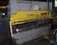 120 Ton, Komatsu #PHS110X310, wide bed hydraulic press brake, 10.2'OA, 105" between housing, 6.7"stroke