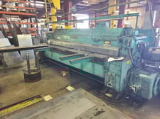 1/4" x 10' Wysong #1025B, mechanical power squaring shear, front operated power back gauge, 55 SPM, 15 HP