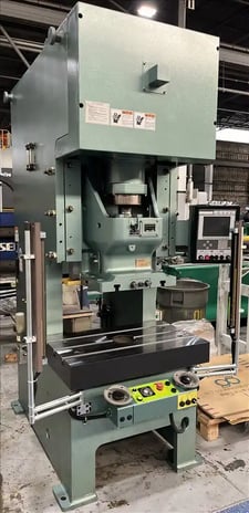 66 Ton, Komatsu #OBS-60-34BM, gap frame press, SIT-4 Control, 3.5" stroke, 7.5 HP, 2009, S46341