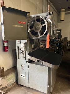18" x 12" Grob #4V-18, vertical band saw, 5000 RPM, 18" throat, 1978