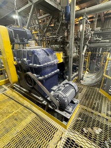 Werner & Pfleiderer #UK450-A3, mixer/extruder, 120 gallon, 10" dia. x 59" long, domed top cover