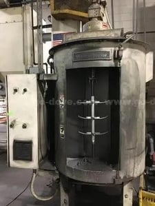 Wheelabrator #WS-2/275, 24" W x 32" H capacity, (2) wheels, 7.5 HP per wheel, dust collector, 2001