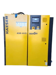 Kaeser #ASD-40S, Direct Drive Rotary Screw Air Compressor, 40 HP, 3550 RPM, 120 V., 3-Phase, 162 CFM @ 125