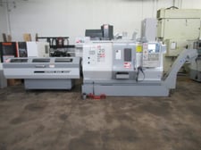 Haas #SL-20T, CNC turning center with tailstock, Haas ServoBar feed, chip conveyor, parts catcher, tool