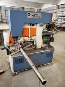 6" x 6" x 1/2" Mubea #HIW 750/320, Hydraulic Ironworker, 82 Ton, 240 V., 10 HP, 1999