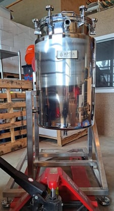 35 Gal. Aptia Engineering, Stainless Steel Jacketed Vacuum Reactor Vessel, 2023