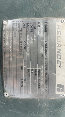 554 HP 3600 RPM Reliance, Frame 13EA5008S, PROT, 4160 Volts (2 Available)