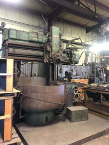 52" King, vertical turret lathe, 58" swing, 72 RPM, 25 HP, 1953
