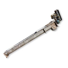 9" diameter x 12.6' long, Stainless Steel screw auger conveyor, 2 HP