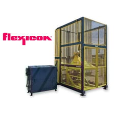 Flexicon #DBT-C2CT-P120-X, tip-tite high-lift hydraulic box / tote dumper