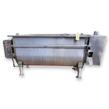 38 cu.ft. Stainless Steel Industrial paddle mixer, 32" diameter x 74" long, 7 HP
