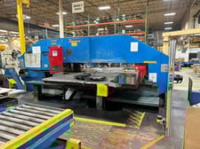 50 Ton, Amada #Como-588, CNC turret punch, Fanuc control, tooling, 44 stations, 1987