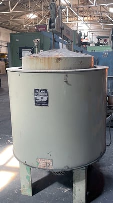 16" diameter x 22" D Lindberg #9514-B-16-10, Pit-Style Tempering Furnace, 1250°F, 220V.