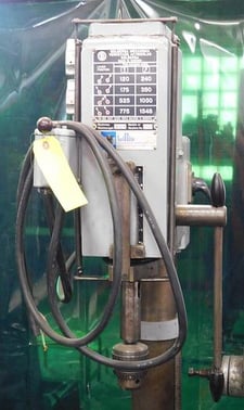 Solberga #SEnr11, geared head single spindle drill, 120-1548 RPM, 14.5" x 18" table, 5" quill, #3MT, manual