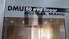 DMG, Mori Deckel Maho #DMU-50-eVo linear, vertical machining center, 30 automatic tool changer, 19.7" X