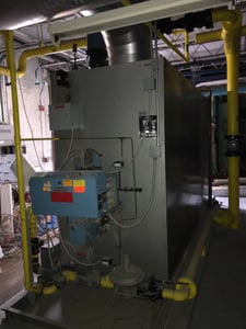 15 HP Bryan #RV550-W, Water Boiler, 50 psi, 5.5 MBTU, 669 sq.ft., 15 HP circulating pump, 1988