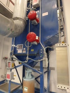 8000 cfm Donaldson #DFT4-16, (16) cartridge filters, 3040 sq.ft., 20 HP, 230/460 V