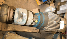 150 GPM @ 200 psi Waukesha #5060, Positive Displacement Pump w/15 HP & Gearbox, 2.5" in out, 600 RPM