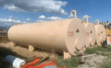 10000 gallon Water Storage Tank, 6" outlet w/valve, 28' L x 8' diameter