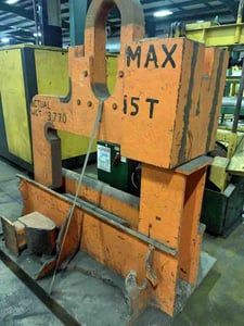 30000 lb. C-Hook, 36" wide Coils, 4" frame thick, 24" vertical open, parking stand