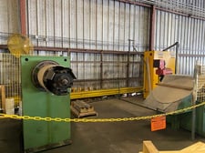 32" x .078" Atkin, Cut-To-Length line, 11000 lb., 32" W, 60" OD, 16"-20" ID, 140 FPM, 42" passline, 1996