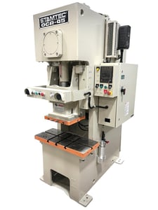 50 Ton, Stamtec #OCP-45, C-Frame Press, 3.2" stroke, 33.5" x 14.2" bed, 130 SPM, 480 V., 2014