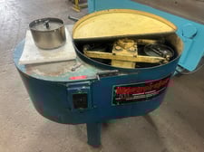 Harperizer #GEM, standard surface finishing machine, rubber liners, with extra drum