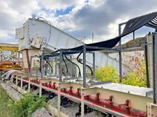 Joy Stamler, skid mounted belt reclaim feeder with conveyor & hopper