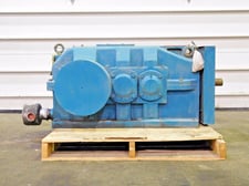 231 HP @ 1750 RPM, 107 RPM out, Rexnord R parallel shaft, right angle speed reducer, 16.25 ratio