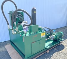 30 HP & 7 1/2 HP Hydraulic power pack with 2 hydraulic pumps, 3500 psi., air cooler & accumulator