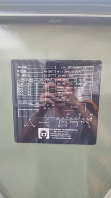 1500 KVA 22900 Delta Primary, 400Y/231 Secondary, 3 phase, Padmount Transformer