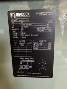 500 KVA 13200GY/7620 Primary, 480Y/277 Secondary, 3 phase, Padmount Transformer, Ready To Ship