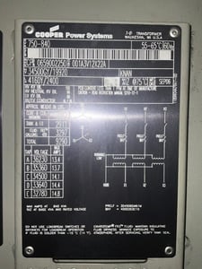 750/840 KVA 34500GY/19920 Primary, 4160Y/2400 Secondary, 3 phase, Padmount Transformer