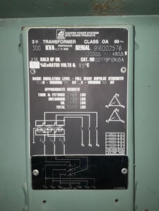 300 KVA 12000 Delta Primary, 480 Delta Secondary, 3 phase, Padmount Transformer