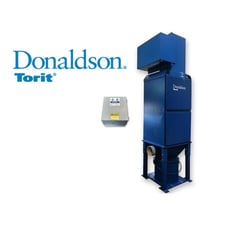 2000 cfm Donaldson #UMA 150, shaker dust collector, 5 HP fan, 150 sq.ft., Unimaster Control