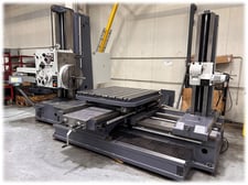 4" Tos #W100A, manual horizontal boring mill, 63" X, 44" Y, 49" Z, 7-1120 RPM, 5-Axis digital read out