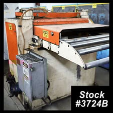 36" Bradbury, flattener, (5) 3 roll diameter, 42" passline, in/out cascade rolls, 2000